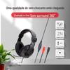 Fones de Ouvido para Computador Portáteis com Cancelamento de Ruído Montados na Cabeça com Controle Fio, Som Surround, para Aulas Online, Trabalho no Escritório, Jogos e Chamadas, Atacado