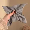 Lenço quadrado grande com estampa floral pequena, elástico de cabelo para mulheres, faixa de cabelo elástica, acessório de cabelo com estilo coreano de alta qualidade