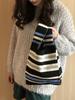 Bolso Simple Para Combinar con Todo Bolso Tote Rayado Bolso de Mano Casual para Viaje Tejido Nicho Primavera y Verano Bolso Nuevo