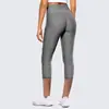 Pantalones Deportivos Ajustados de Yoga Europeos y Americanos 2023 para Mujer Transfronterizos Nuevos Pantalones de Fitness Cintura Alta Acortados con Bolsillo Pantalones de Yoga