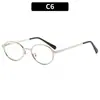 Nuevas Gafas de Sol Metálicas Estilo Hong Kong Ovaladas de Moda Retro Gafas de Sol para Hombres y Mujeres Protector Solar Gafas de Sol para Exteriores Gafas de Sol de Red Transfronteriza