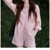 Conjunto de Verano 2026 Nuevo para Mujer: Camisa Holgada y Casual de Manga Larga con Solapa + Conjunto de Shorts con Protección Solar
