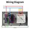Padrão Europeu 157*86 Tomada com Interruptor Touch Russo Painel de Vidro Tomada com Interruptor Touch Luz Ozon Painel F