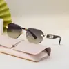 2026 Nuevas Gafas de Sol Cuadradas Sin Marco de Moda Europea y Americana para Mujer, Gafas de Sol de Moda Cortadas en Diamante para Protección Solar para Mujer, Transfronterizo