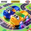 Coche de Juguete Luminoso Zuecos Infantiles para Niños, Sandalias Cerradas de Verano con Luz Intermitente, Zapatos para Caminar de Bebé Antideslizantes de Suela Suave