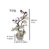 Maceta Cuadrada Pequeña con Flores de Ciruelo Artificiales, Planta en Maceta de Flores Falsas, Bonsái Artificial de Dulcamara de Invierno, Flores de Ciruelo Artificiales, Suministro Directo para Arreglo Floral