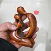 Talla en Madera de Palosanto Hoja Pequeña de Amantes Besándose Corazón a Corazón, Decoración de Mesa Artística Jane Eyre, Decoración de Habitación de Boda, Regalo de Aniversario de Boda