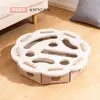 Brinquedo para Gato Auto-Brincadeira Alívio do Tédio Artefato Gatinho Animal de Estimação Gato Educacional Labirinto Buraco Escavação Caixa de Feltro Provocação Gato Sino Bola