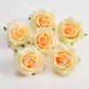 Cabeça de flor de rosa grande de simulação de alta qualidade 9cm headdress DIY antigo decoração de casamento tecido de seda botão de flor artificial rosa