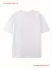 Camiseta de manga corta con cuello redondo y estampado de letras en la parte delantera