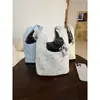 Bolso de Lona Decorado con Estrellas para Mujer 2026 Nuevo Estilo Coreano Diseño de Nicho Bolsa de Almacenamiento Portátil Linda Bolsa para Viajar