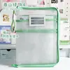 Bolsa de documentos selada simples em malha A5, bolsa de armazenamento de provas A4, bolsa de mão transparente multicamadas para estudantes, bolsa de mão em forma de L