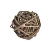 Em Estoque Bolas de Rattan Naturais Indonésias de 6cm para Decoração, Bolas de Árvore de Natal, Bolas de Decoração de Natal para Pets.
