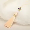 6cm Xiangyun Pequeno Pingente de Franja com Borla Joia Artesanal Decoração Pingente para Capa de Celular Pingente Marcador de Página Acessórios de Grampo de Cabelo