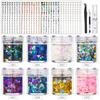 Amazon Explosiones Arte de Uñas Super Brillante Polvo Fino Lentejuelas con Forma Pegatina Herramienta Gel Maquillaje de Escenario Nightclub Disco Mayoreo