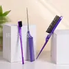 Conjunto de Pentes para Tingir Cabelo, Pincel Penteador para Mechas Ferramentas de Penteado, Pincel para Sobrancelhas, Pente para Desfiar, Pente de Cauda para Separar Conjunto de Três Peças