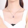 Amor y Belleza Collar Tanabata Corazón de Cristal Azul Collar Diamante Amor Colgante Celebridad de Internet Femenino Novia