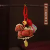 Kit de Materiales Hecho a Mano DIY Brocado de Canción Ruyi Calabaza Serie Roja Base para Colgar en Coche Colgante Terminado Accesorios para Venta en Puesto