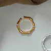 Anillo Vintage de Plata Metálica con Nudo de Bambú Estilo Europeo y Americano, Cepillado, Incrustado con Diamantes para Mujer, Diseño de Nicho de Lujo Ligero, Joyería de Mano Exquisita de Alta Gama