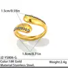 Anillo de titanio y acero con circonita estilo europeo y americano, incrustaciones de diamante, anillo abierto de acero inoxidable de alta gama, nicho ins de lujo ligero