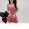 Amazon 2024 primavera nueva europea y americana para mujer sexy chica caliente con hombros descubiertos tubo top puro deseo falda con volantes de pastel