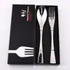Juego de Vajilla Occidental de Acero Inoxidable 304, Cuchillo de Bistec Creativo con Recubrimiento de Color Cola de Pez, Tenedor y Cuchara, Regalo de Hotel Personalizable con logo