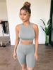 Nuevo transfronterizo 2023ebay Amazon verano para mujer chaleco sin mangas de cuello redondo + pantalón de cinco casual traje mujer