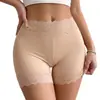 Pantalones cortos de seguridad europeos y americanos transfronterizos para mujer de cintura baja con control de abdomen, bragas geométricas caladas para levantar glúteos anti-exposición