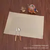 Jogo Americano Tecido de PVC Isolamento Térmico Antiderrapante Porta Copos Retangular Cor Sólida Estilo Ocidental Tapete de Mesa Tapete para Mesa de Jantar Doméstica