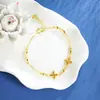 Pulsera de Oro de Arena Vietnamita Estilo Chino Nuevo para Mujer Que No Se Desvanece por Mucho Tiempo Mariposa Nicho Oro Imitación de Gama Alta Calabaza Joyería al por Mayor