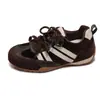 Zapatillas Deportivas Casuales Alemanas de Entrenamiento con Estampado de Leopardo Patchwork Retro para Mujer 2026 Otoño Nuevas Puntera Redonda Suela Suave Versátiles Zapatos Forrest Gump