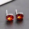 Suministro directo de fábrica Amazon pendientes de circón explosión pendientes de circón con forma de huevo moda coreana pendientes de circón de colores