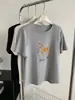 2025 Primavera e Verão Nova Moda Coreana Estilo Ocidental Solta Combina com Tudo Camiseta de Manga Curta Feminina Casual Camiseta Básica Top da Moda