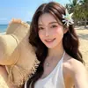 Pinzas para el Cabello Serie Océano con Flores Preservadas, Estrellas de Mar, Conchas y Bayas para Viajes a la Costa y Fotos de Vacaciones