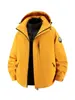 Jaqueta Funcional Outdoor Estilo Luotuo para Mulheres, Jaqueta de Plumas Três em Um, Jaqueta de Montanhismo à Prova de Vento e Impermeável para Outono e Inverno para Homens