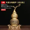 Enfeite de Cabacinha de Nove Tartarugas em Latão com Abertura, Cabacinha da Medicina Celestial para Decoração de Mesa de Casa e Escritório, Cabacinha de Tartaruga Oito Tesouros