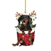 2026 Nova Série de Dachshunds de Natal Decorações de Árvore de Natal Enfeites para Carro Mochila Decorações para Casa