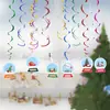 Árvore de Natal em Espiral de PVC para Pendurar, Guirlanda com Bolas de Cristal, Decoração de Cena de Festa, Suprimento Transfronteiriço da Amazon