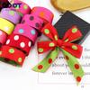 Cinta de tela de doble cara con puntos de color a juego para sombreros, lazos, cajas de regalo, accesorios de embalaje, cintas para hornear