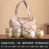 Fabricante Conejo Horno Ru Olla de Mano Tazón de Té de Cerámica Individual Anti-Escaldante con Tapa Juego de Té Kung Fu Tazón Cubierto Juego de Taza de Té