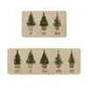 Alfombrillas de Navidad transfronterizas, lavables y fáciles de limpiar, absorbentes y antideslizantes, juego de alfombrillas de cocina de terciopelo de cristal