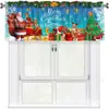 Cortina de ventana de Navidad de Amazon más vendida, decoración de ventana de Navidad, barra de cortina, cortina corta con impresión digital para ambiente festivo