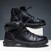 Sapatos masculinos de outono, botas Martin de cano alto, botas de proteção para trabalho masculinas, sapatos casuais de trabalho masculinos, botas de trabalho de cano alto.