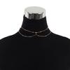 Collar de aleación multicapa, cadena corporal, cadena para el pecho, collar tridimensional sexy europeo y americano, cadena para la espalda, cadena de clavícula para chica sexy