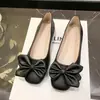 Zapatos Cuadrados de Estilo Francés para Mujer 2026 Modelo Nuevo Primavera/Verano con Lazo, Inspirados en Chanel, Adecuados para Combinar con Vestidos, Zapatos sin Cordones de Boca Baja