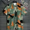 Camisa de Manga Corta para Hombre Estación Independiente Transfronteriza Elástica en Cuatro Direcciones Camisa Estampada en 3D Fábrica de Origen 2024