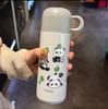 Nueva Taza Térmica de Panda 2025 con Tapa Pequeña para Té para Hombres y Estudiantes, Taza Portátil con Tapa de Bol, Diseño Personalizado de Panda