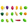 Planeta Fruta Brincadeira de Faz de Conta Simulação Frutas e Vegetais Cortáveis Acessórios Fast Food Cachorro-Quente Modelo Realista Educacional Aprendizagem Precoce