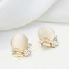Pendientes de mariposa de ojo de gato natural estilo coreano, diseño de nicho con incrustaciones de circonita, venta al por mayor de fábrica para mujer.