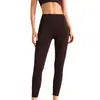 Pantalones de Yoga Estilo Lulu Transfronterizos Deportivos para Exteriores Fitness Yoga Pantalones Largos para Mujer Bolsillo Lateral Levanta Glúteos Ajustados Pantalones de Yoga
